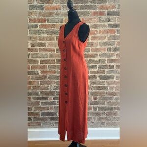Paloma Wool Terracotta Button-Down Maxi Dress